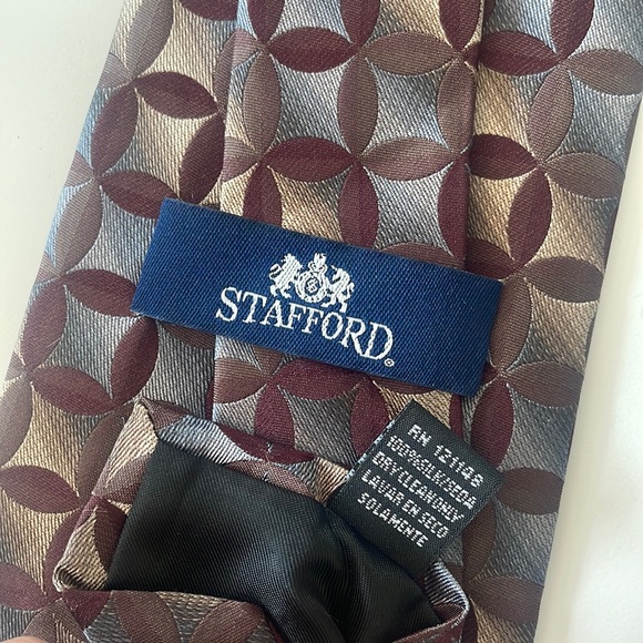 Set of 3 Premium Stafford Men’s Silk Ties - Picture 6 of 8